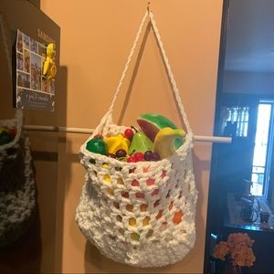 Handmade crocheted 🧶 hanging wall basket